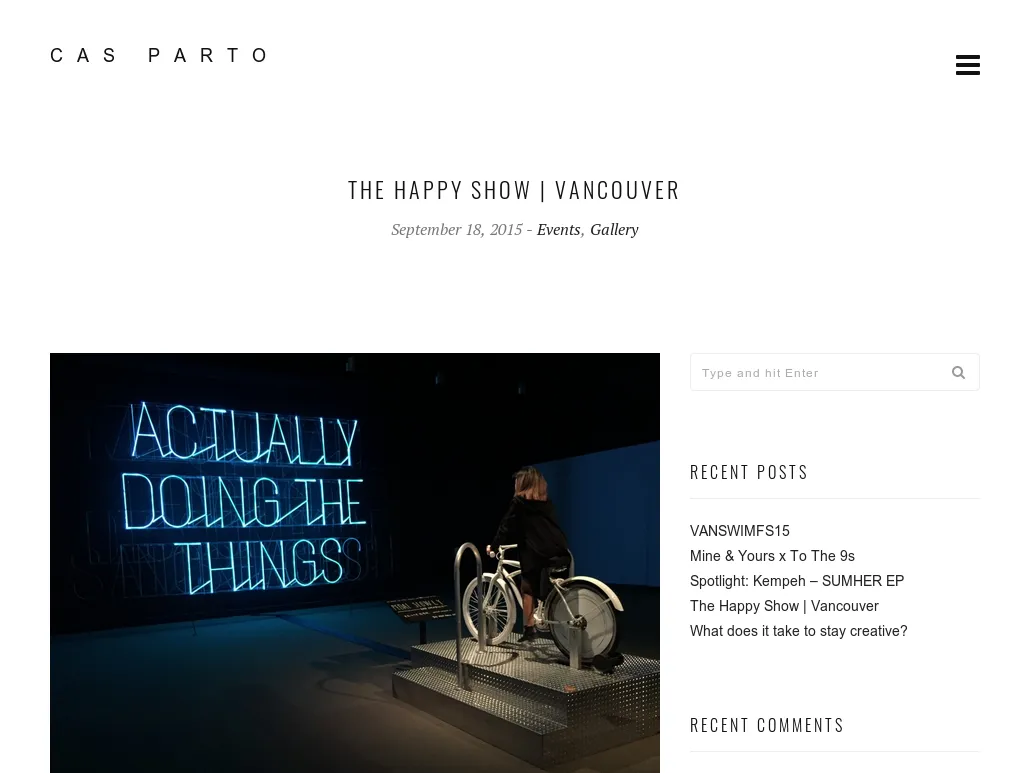 Cas Parto - The Happy Show | Vancouver Cas Parto - The Happy Show | Vancouver