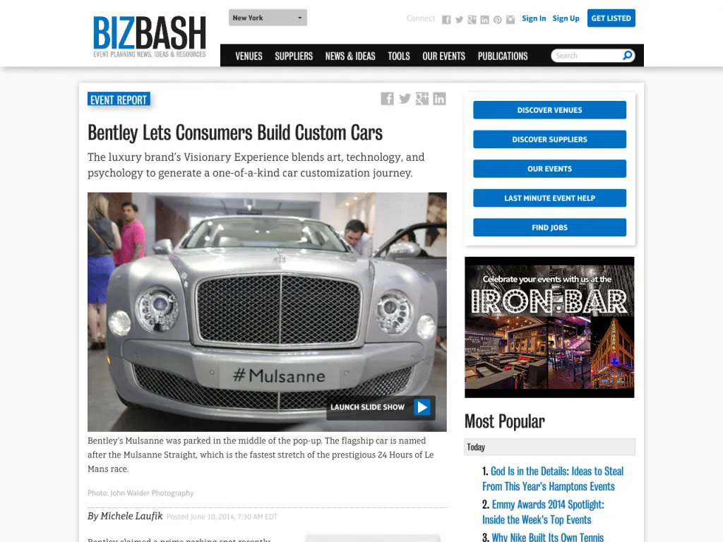 BizBash.com - Bentley lets consumers build custom cars BizBash.com - Bentley lets consumers build custom cars