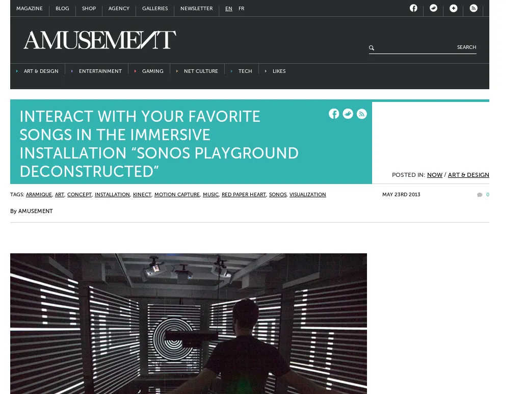 AMUSEMENT.NET - Interact with your favorite songs in the immersive installation "Sonos Playground Deconstructed" AMUSEMENT.NET - Interact with your favorite songs in the immersive installation "Sonos Playground Deconstructed"