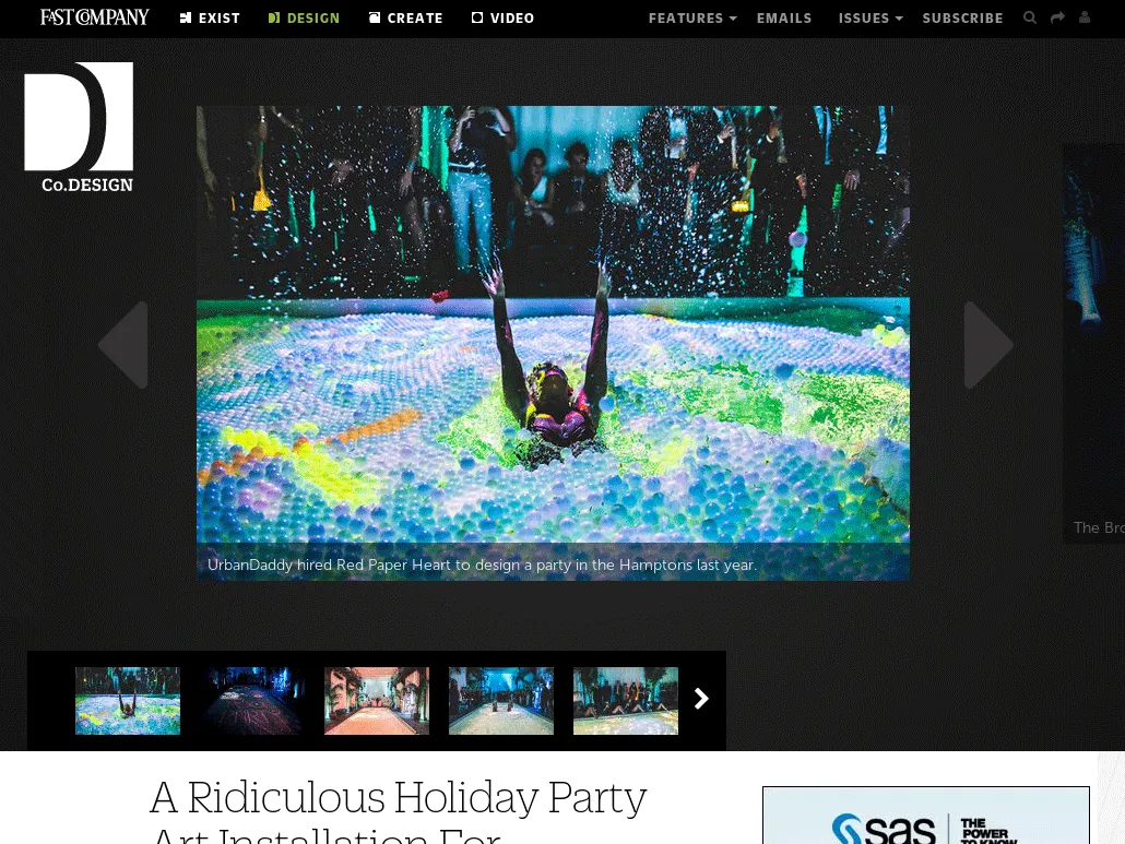 Fast Company - Co.Design - A Ridiculous Holiday Party Art Installation For UrbanDaddy | Co.Design