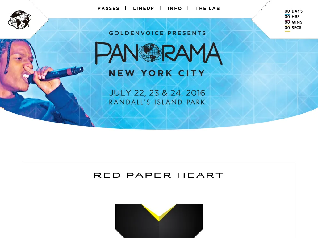 Panorama | New York City - Panorama Festival 2016 - Red Paper Heart Panorama | New York City - Panorama Festival 2016 - Red Paper Heart