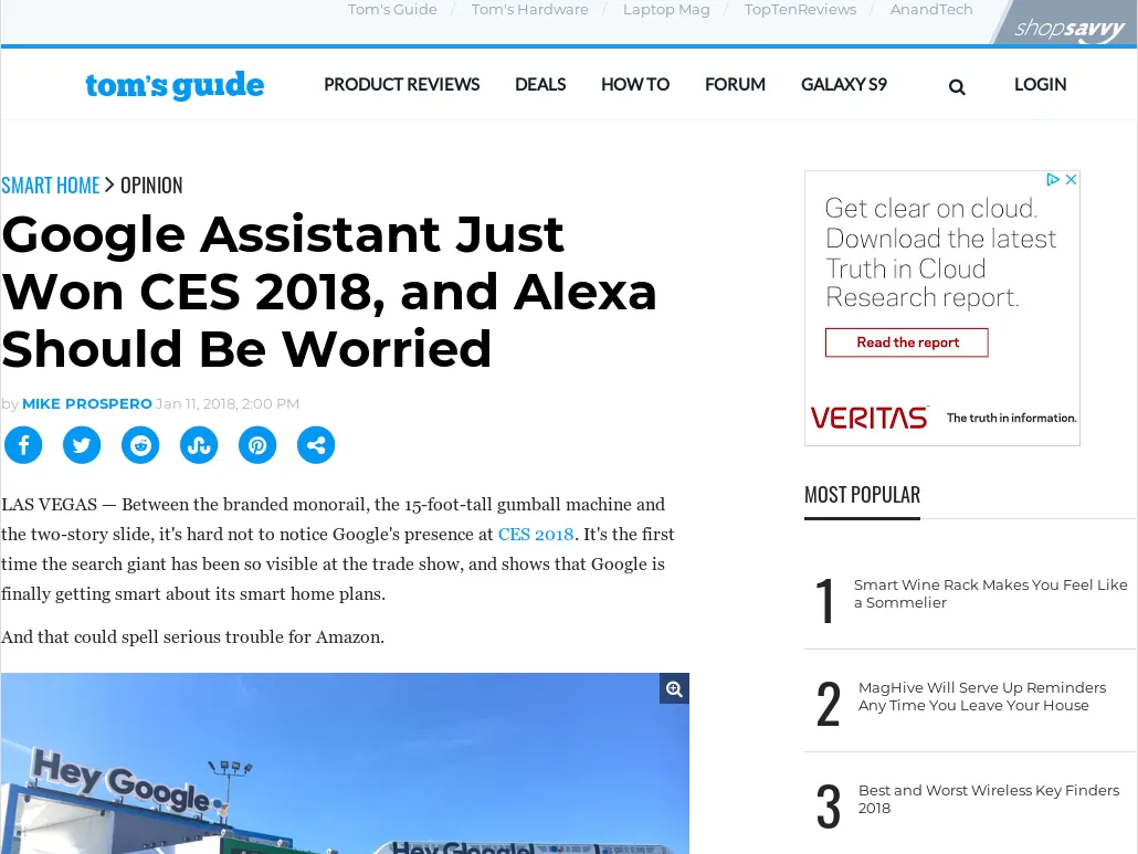 Tom's Guide - Google Assistant Just Won CES 2018, and Alexa Should Be Worried Tom's Guide - Google Assistant Just Won CES 2018, and Alexa Should Be Worried