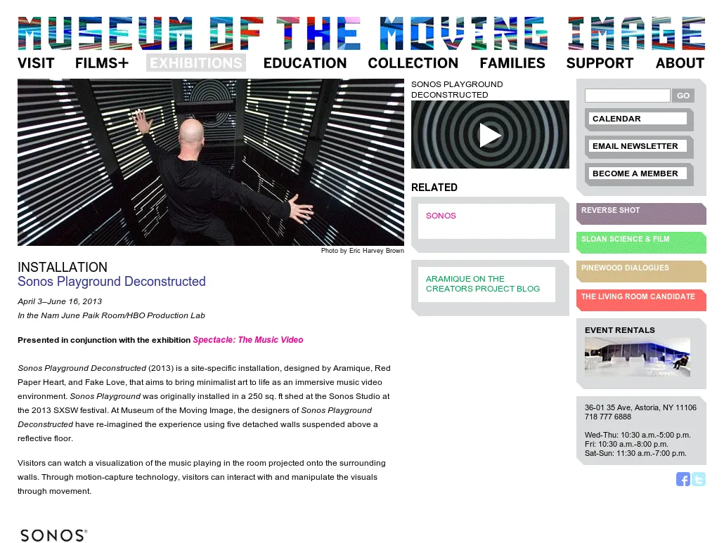 Museum of the Moving Image - Museum of the Moving Image - Exhibitions - Sonos Playground Deconstructed Museum of the Moving Image - Museum of the Moving Image - Exhibitions - Sonos Playground Deconstructed