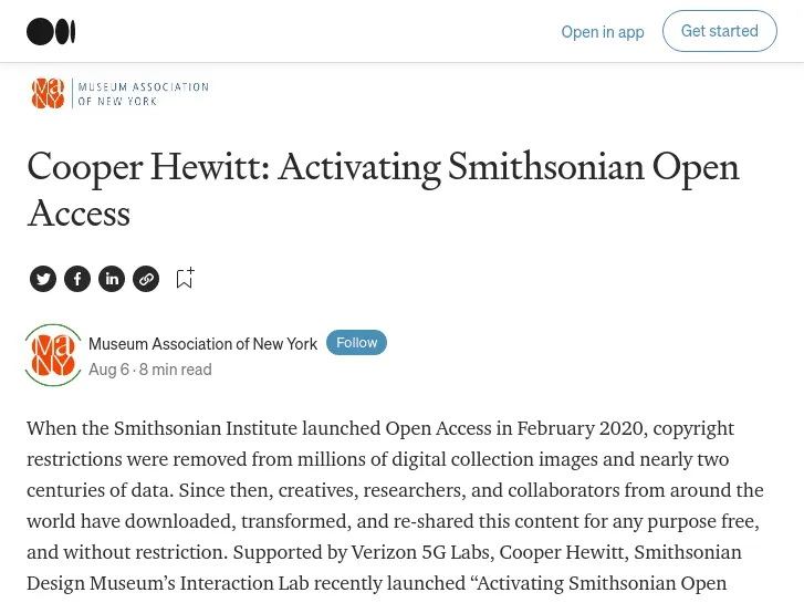 Medium - Cooper Hewitt: Activating Smithsonian Open Access Medium - Cooper Hewitt: Activating Smithsonian Open Access