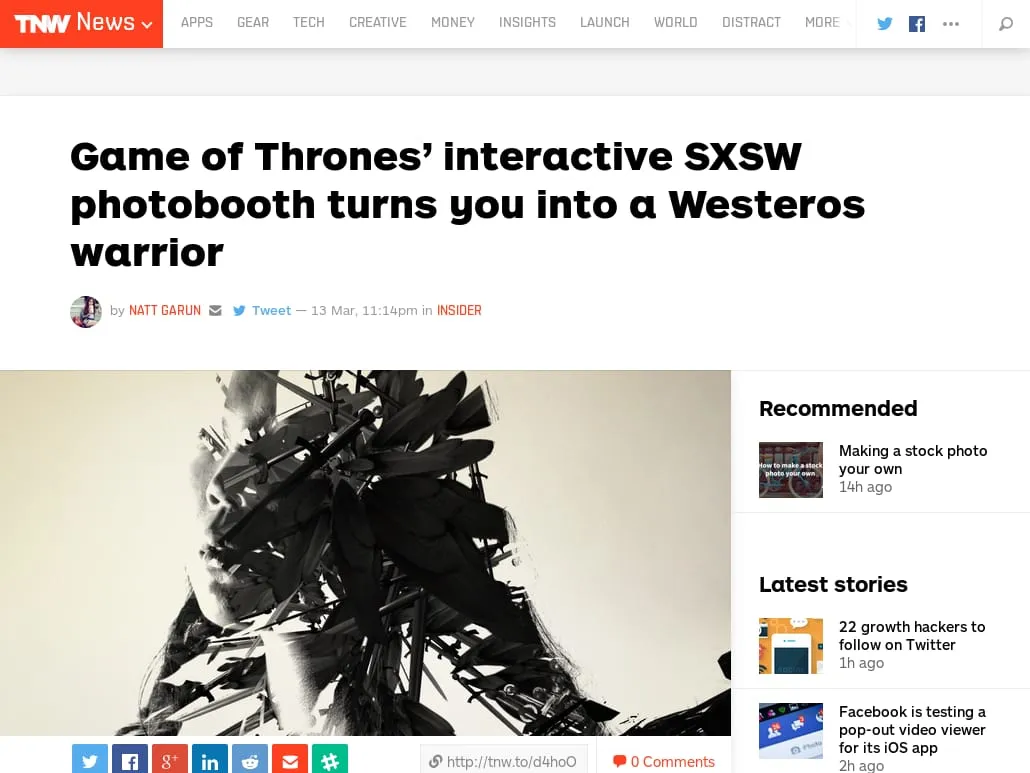 The Next Web - GoT's SXSW Photobooth Turns You Into a Westeros Warrior The Next Web - GoT's SXSW Photobooth Turns You Into a Westeros Warrior