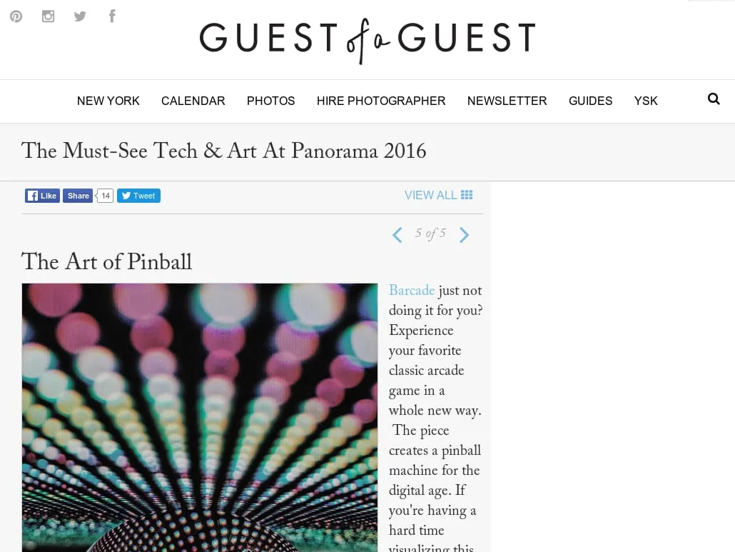 Guest of a Guest - The Must-See Tech & Art At Panorama 2016: The Art of Pinball Guest of a Guest - The Must-See Tech & Art At Panorama 2016: The Art of Pinball