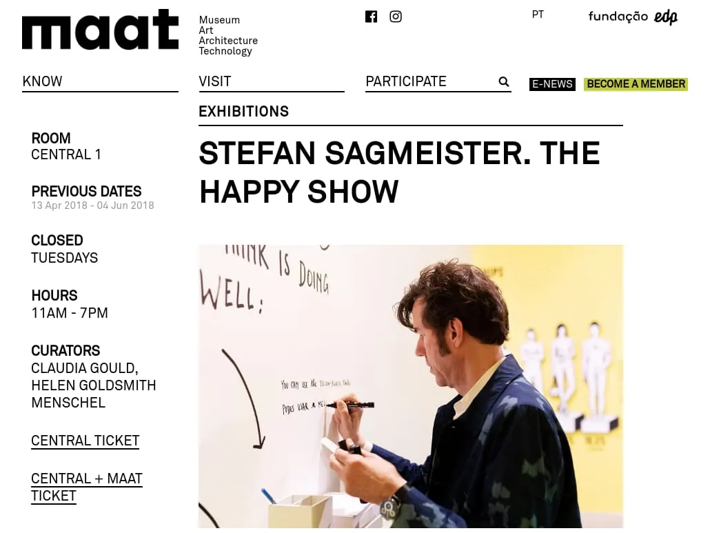 MAAT - STEFAN SAGMEISTER. THE HAPPY SHOW MAAT - STEFAN SAGMEISTER. THE HAPPY SHOW