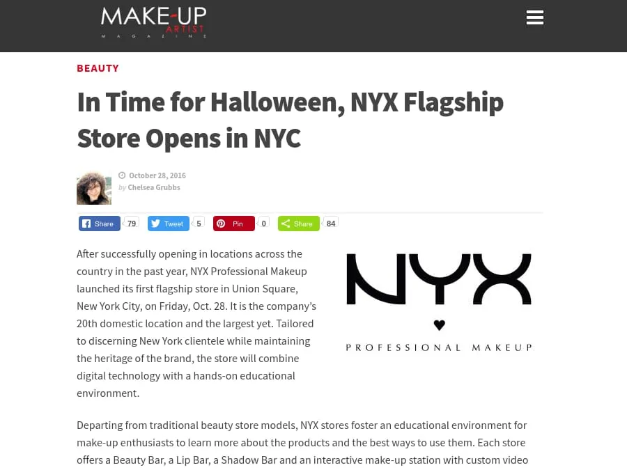 Make-Up Artist Magazine - In Time for Halloween, NYX Flagship Store Opens in NYC Make-Up Artist Magazine - In Time for Halloween, NYX Flagship Store Opens in NYC