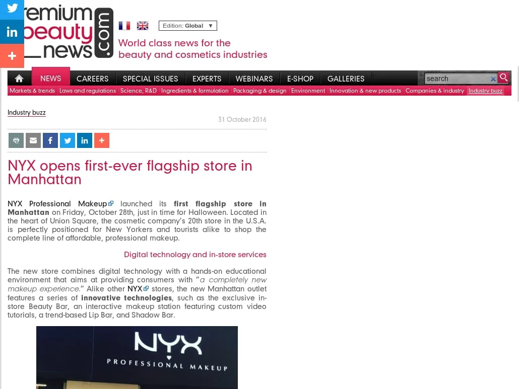 Premium Beauty News - NYX opens first-ever flagship store in Manhattan Premium Beauty News - NYX opens first-ever flagship store in Manhattan