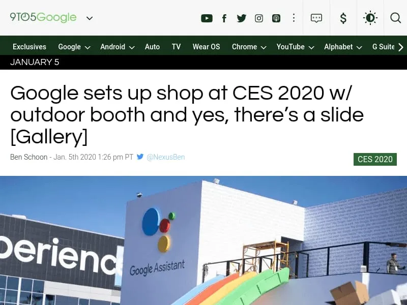 9to5Google - Google sets up CES 2020 outdoor booth complete w/ slide - 9to5Google 9to5Google - Google sets up CES 2020 outdoor booth complete w/ slide - 9to5Google