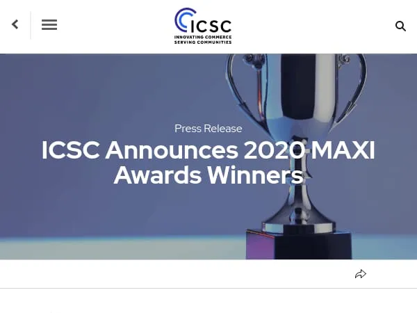 ICSC - ICSC 2020 MAXI Awards Winners ICSC - ICSC 2020 MAXI Awards Winners