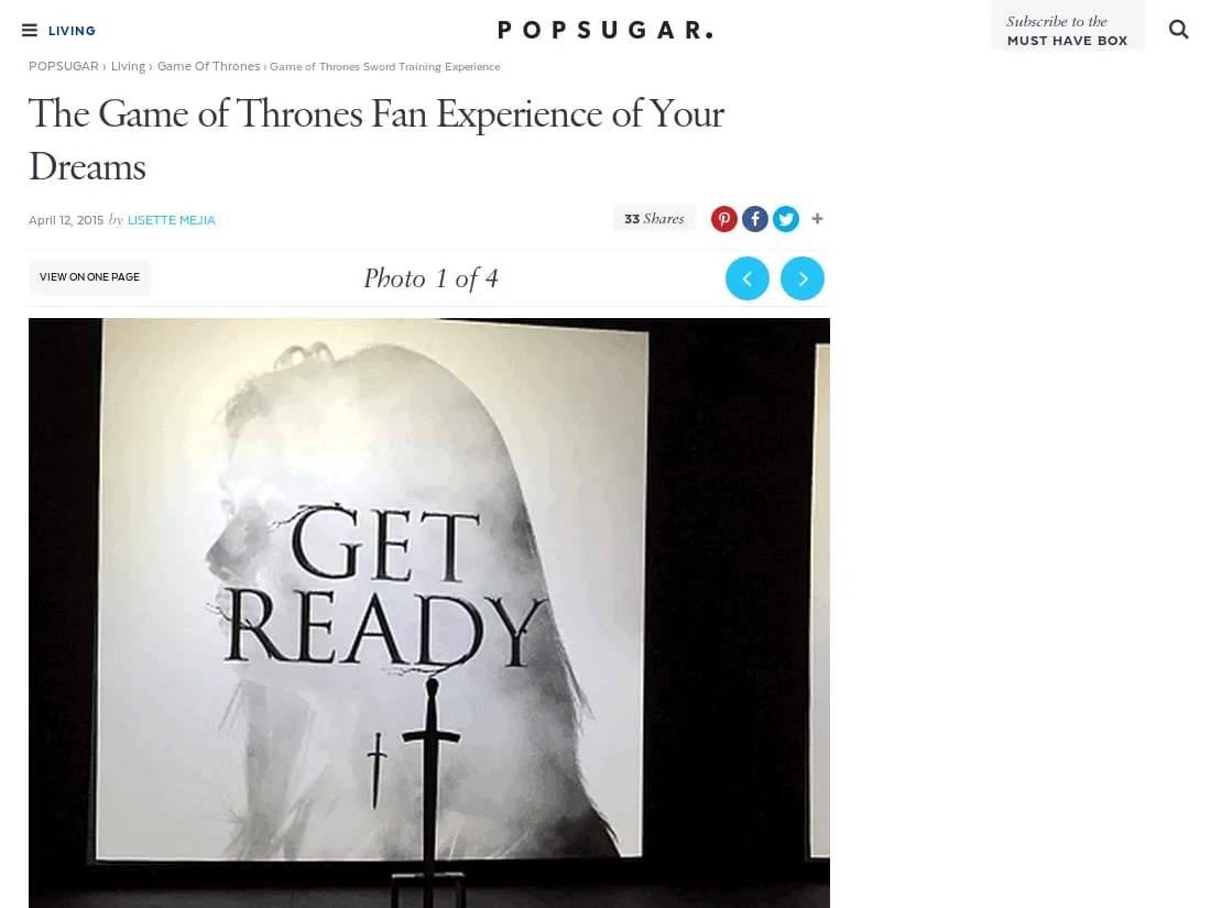 POPSUGAR - The Game of Thrones Fan Experience of Your Dreams POPSUGAR - The Game of Thrones Fan Experience of Your Dreams