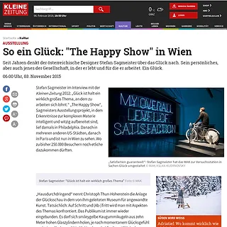 www.kleinezeitung.at - AUSSTELLUNG: So ein Glück: "The Happy Show" in Wien www.kleinezeitung.at - AUSSTELLUNG: So ein Glück: "The Happy Show" in Wien