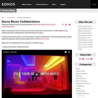 Sonos - Sonos Music Collaborations