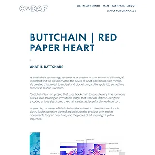 CADAF - CADAF Artist | Red Paper Heart - What is Buttchain?