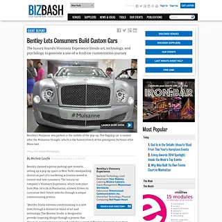 BizBash.com - Bentley lets consumers build custom cars