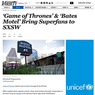 Variety - 'Game of Thrones' & 'Bates Motel' Bring Superfans to SXSW