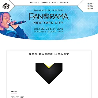 Panorama | New York City - Panorama Festival 2016 - Red Paper Heart