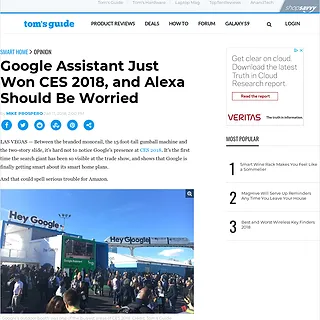 Tom's Guide - Google Assistant Just Won CES 2018, and Alexa Should Be Worried