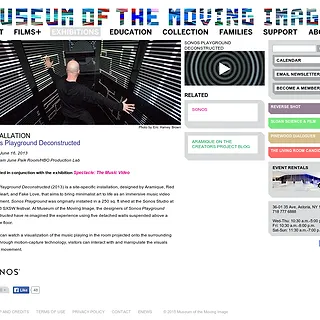 Museum of the Moving Image - Museum of the Moving Image - Exhibitions - Sonos Playground Deconstructed Museum of the Moving Image - Museum of the Moving Image - Exhibitions - Sonos Playground Deconstructed