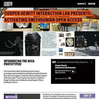 Cooper Hewitt Smithsonian Design Museum - Cooper Hewitt Interaction Lab Presents: Activating Smithsonian Open Access