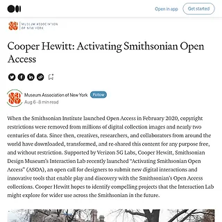 Medium - Cooper Hewitt: Activating Smithsonian Open Access