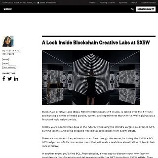 SXSW Interactive - A Look Inside Blockchain Creative Labs at SXSW SXSW Interactive - A Look Inside Blockchain Creative Labs at SXSW
