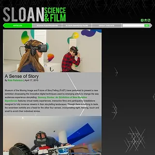 Sloan Science & Film - A Sense of Story Sloan Science & Film - A Sense of Story
