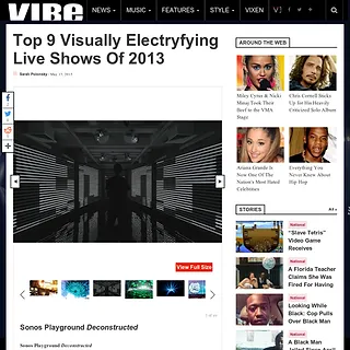 Vibe - Top 9 Visually Electryfying Live Shows Of 2013 Vibe - Top 9 Visually Electryfying Live Shows Of 2013