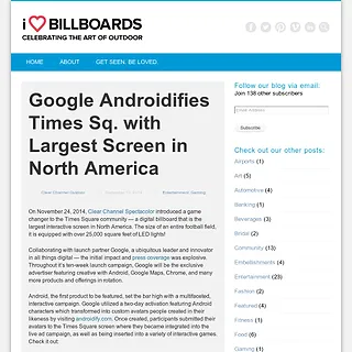 iHeartBillboards-Google Androidifies Times Sq. with Largest Screen in North America