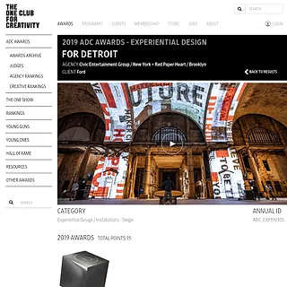 The One Club - Ford / For Detroit