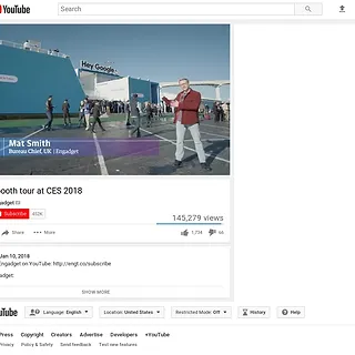 Engadget - Google booth tour at CES 2018