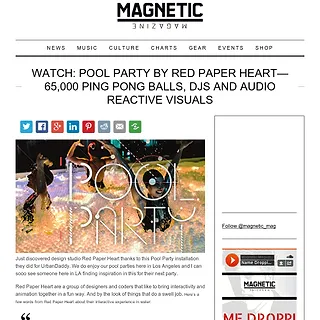 Magnetic Magazine - Watch: Pool Party by Red Paper Heart—65,000 Ping Pong Balls, DJs and Audio Reactive Visuals Magnetic Magazine - Watch: Pool Party by Red Paper Heart—65,000 Ping Pong Balls, DJs and Audio Reactive Visuals