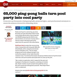 C|Net - 65,000 ping-pong balls turn pool party into cool party C|Net - 65,000 ping-pong balls turn pool party into cool party