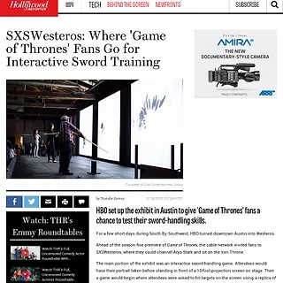 The Hollywood Reporter - SXSWesteros: Where 'Game of Thrones' Fans Go for Interactive Sword Training