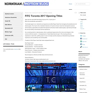 Matthieu Colombel / Motion Design | Président du studio BlackMeal / Blog sur les tendances du Motion Design et de la vidéo en général -   FITC Toronto 2017 Opening Titles