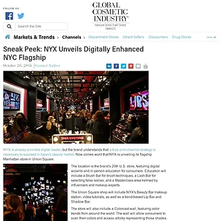 Global Cosmetic Industry - Sneak Peek: NYX Unveils Digitally Enhanced NYC Flagship