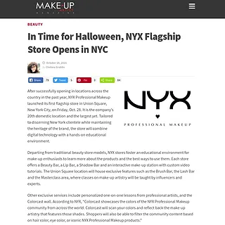 Make-Up Artist Magazine - In Time for Halloween, NYX Flagship Store Opens in NYC