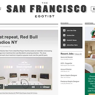 The San Francisco Egotist - beat:repeat, Red Bull Studios NY - The San Francisco Egotist