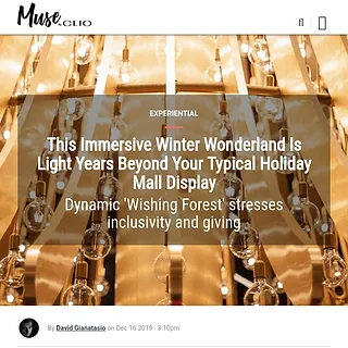 Muse by Clio - This Immersive Winter Wonderland Is Light Years Beyond Your Typical Holiday Mall Display