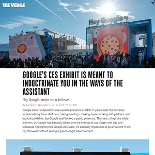 The Verge - Google’s CES exhibit is meant to indoctrinate you in the ways of the Assistant