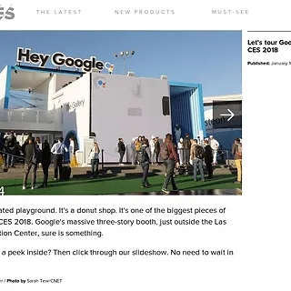 C|Net - Let's tour Google's booth at CES 2018