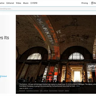 Getty Images - Ford Announces Its Plans For Detroit's Historic Michigan Central Station